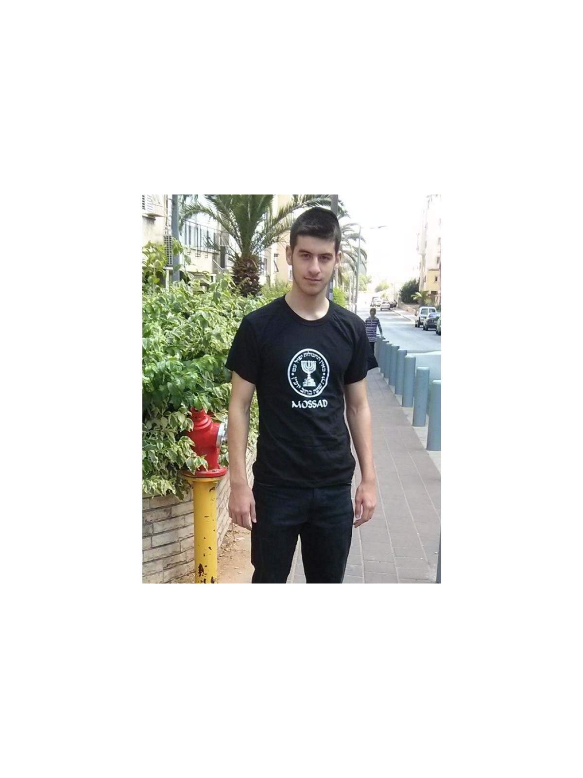 חולצת טי שרוול קצר סמל המוסד והחנוכיה | משטרה ומוסד